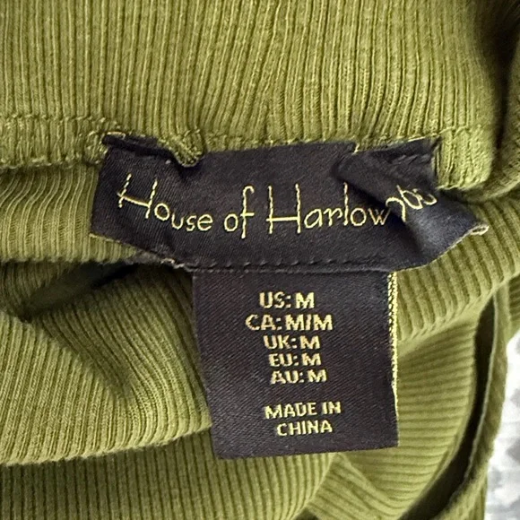 House of Harlow 1960 Olive Green Sleeveless Turtleneck Maxi Dress - Picture 2 of 4